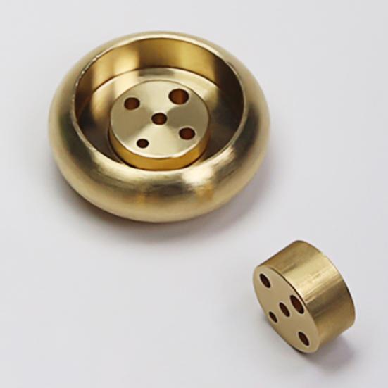 Incense Burner Brushed 5 Holes Surface Anti-oxidation Compact Detachable Brass Stick Holder for Home