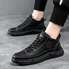Осень-зима Новые мужские туфли средней высоты Массажная подошва Спортивная обувь Мягкая мужская спортивная обувь Универсальные Оксфордские туфли Бесплатная доставка