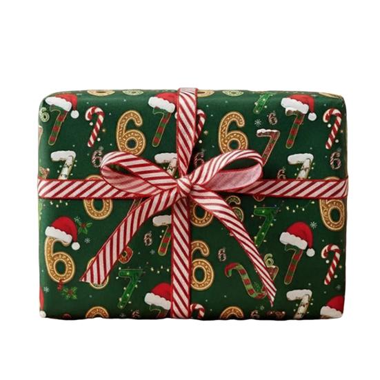 67 Мем Рождественская подарочная упаковка Смешная оберточная бумага для детей Уникальная бумага для упаковки праздничных подарков, вызывающая «гниль мозга», в рулоне для упаковки подарков на день рождения, Рождество