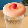 Силиконовая крышка для чашки с шаровидной ручкой. Держатель для ложки. Пищевая термостойкость. Пыленепроницаемая. Герметичная универсальная круглая чашка. Стеклянная крышка для кружки.
