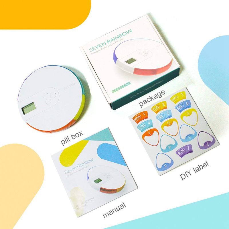 7-дневная таблетница-будильник-DIY цифровая маленькая карманная таблетка-таблетка для лекарств