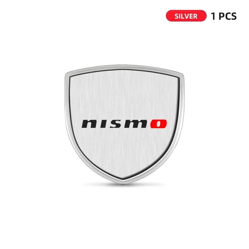 1/2pcs 3D Car Styling Shield Emblem Badge Metal Stickers Decor Decals For Nissan Nismo Qashqai Teana X Trail T32 T31 Tiida Juke