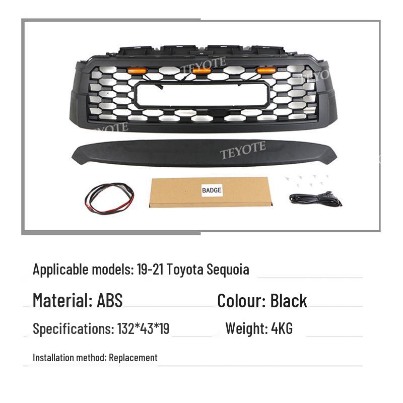 Compatible Grille Modification Accessories for 2019-2021 Toyota Sequoia Front Bumper