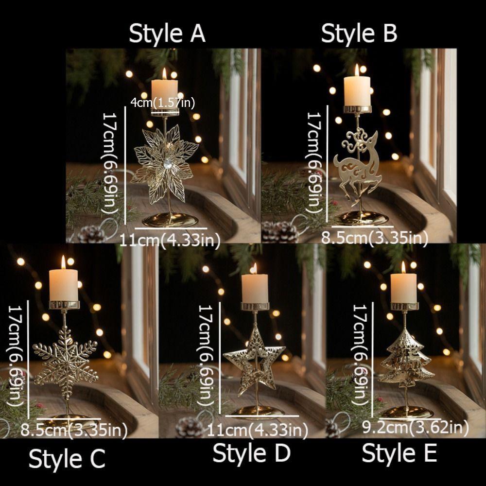 Decorative Xmas Tealight Holder Elk Christmas Candlestick Wedding Party