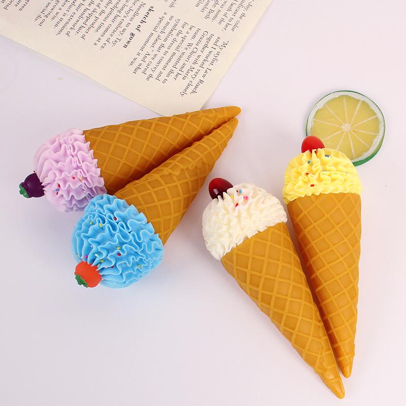 Wavy Ice Cream Cone Model - Fake Dessert Shop Decoration Prop, DIY Handmade Toy.