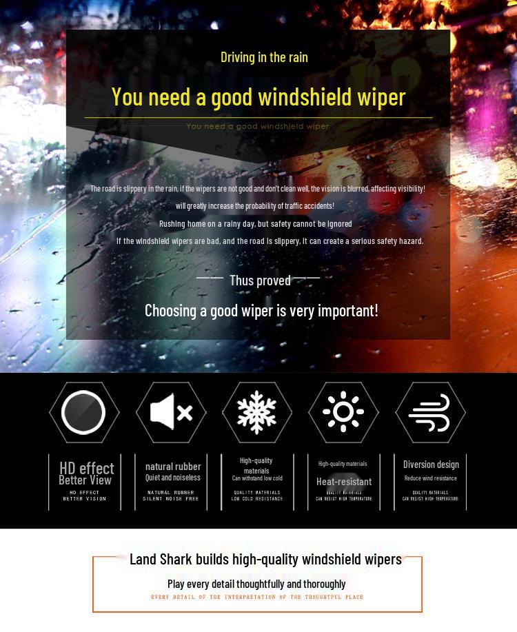 Frameless Double-Layer Wiper Blade for Luxgen U6 Front