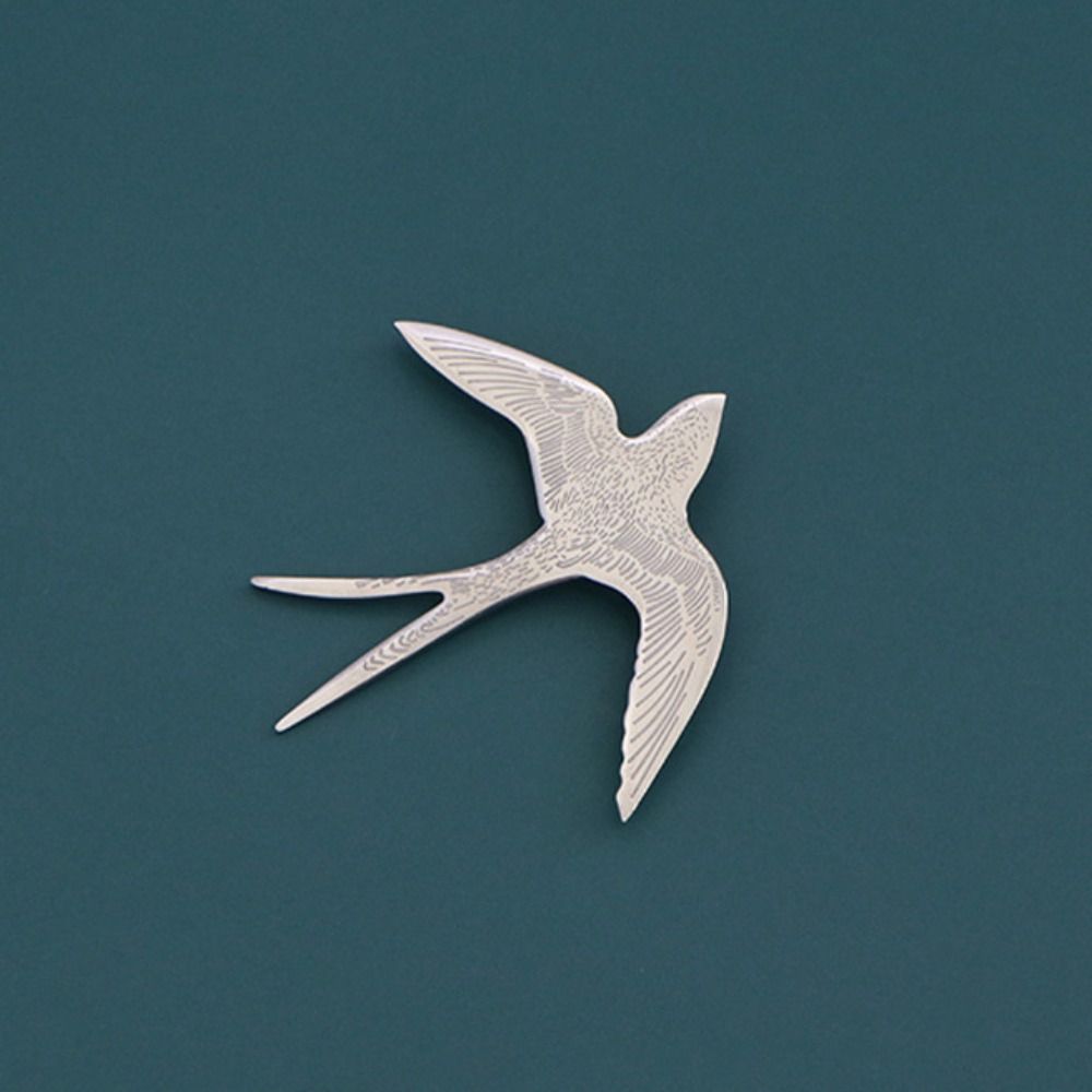 Gold Swallowtail Pin Silver Animal Badge Exquisite Swallow Brooch Party