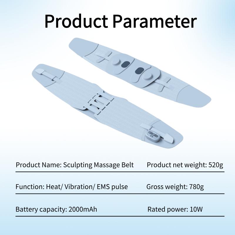 Electric Back Waist Massager Vibration Hot Compress Lumbar Support Massage Belt Relaxation Blood Circulation Rechargeable Gift