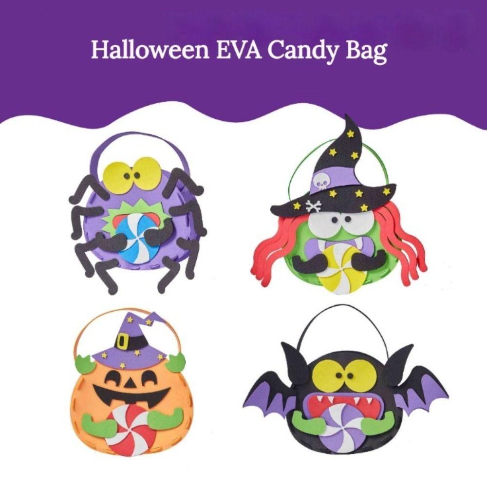 Non-woven Fabric DIY Halloween Candy Bag Trick Or Treat Pumpkin Handbag Halloween Gift