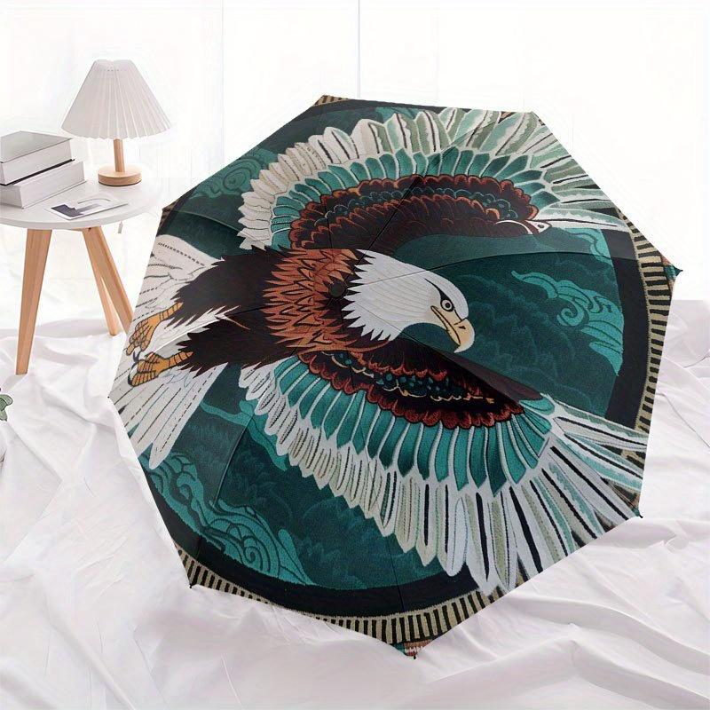 Eagle Feather Round Rug, Vibrant Wildlife Decor for Your HomeUmbrella with Cute Design, Portable 3-Fold Compact Umbrella for Men & Women, Valentine's