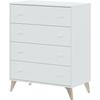 Chest of Drawers - Sweet - 4 Drawers - White - 95 X 77.5 X 40 Cm
