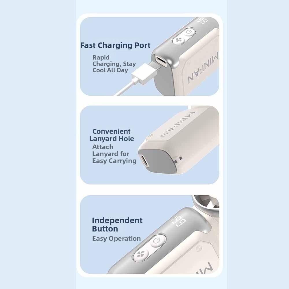 Adjustable Speeds Portable Handheld Fan USB Rechargeable Turbo Fan Pocket Fan Cooling Fan Summer