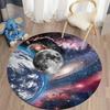 Круглый ковер Galaxy Вселенная Космос Туманность Звезда Звездный Ковер Круглый Коврик для пола для Спальни Игровой комнаты Детской комнаты Противоскользящий Дверной коврик