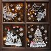 2026 Christmas Window Clings New Year Static Sticker Elk Snowman Window Decoration for Home Festival Gift