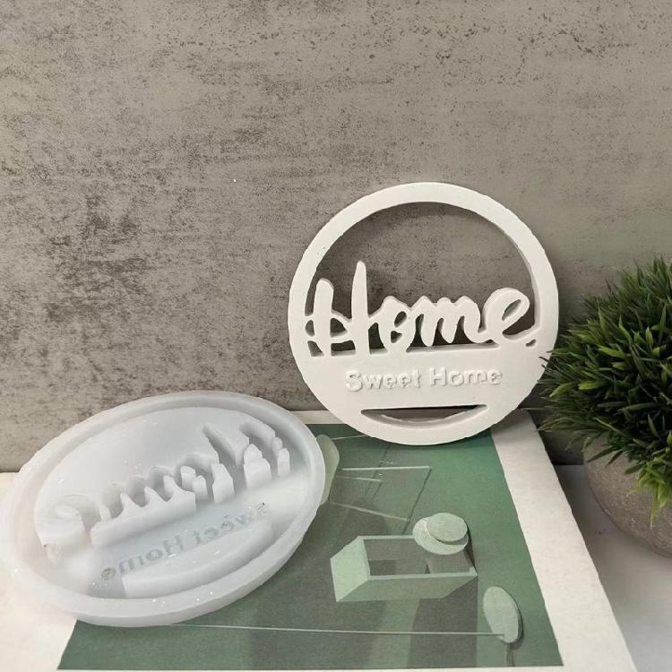 Silicone Mould Rings Sweet Home Hanging Pendant Mould Ornament Mould Cloud House Molds Craft Supplies Home Decorations