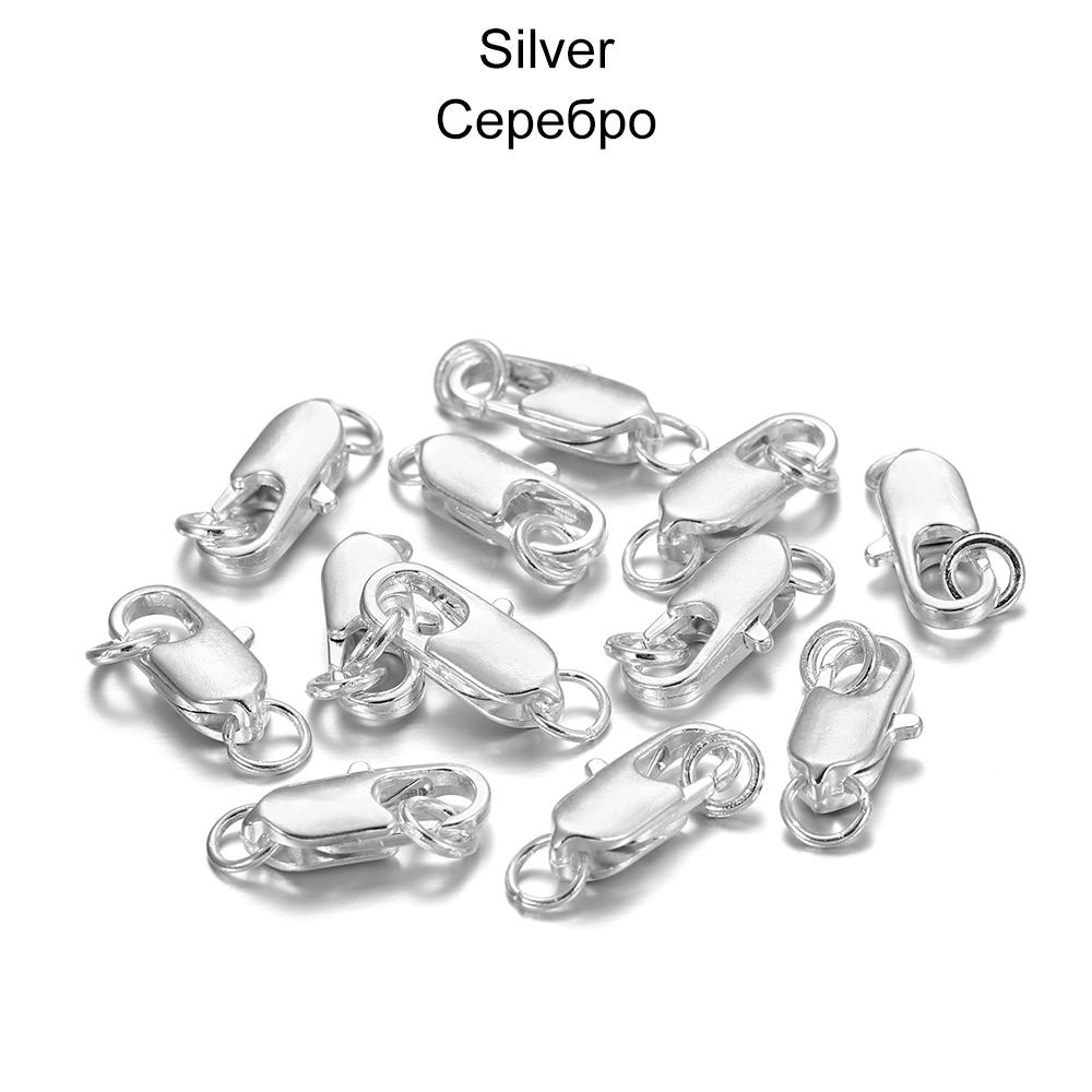 30pcs/lot Swivel Clasp With Open Jump Ring Necklace Bracelet Lobster Clasp Hooks For DIY Jewelry Making Supplies Accessories