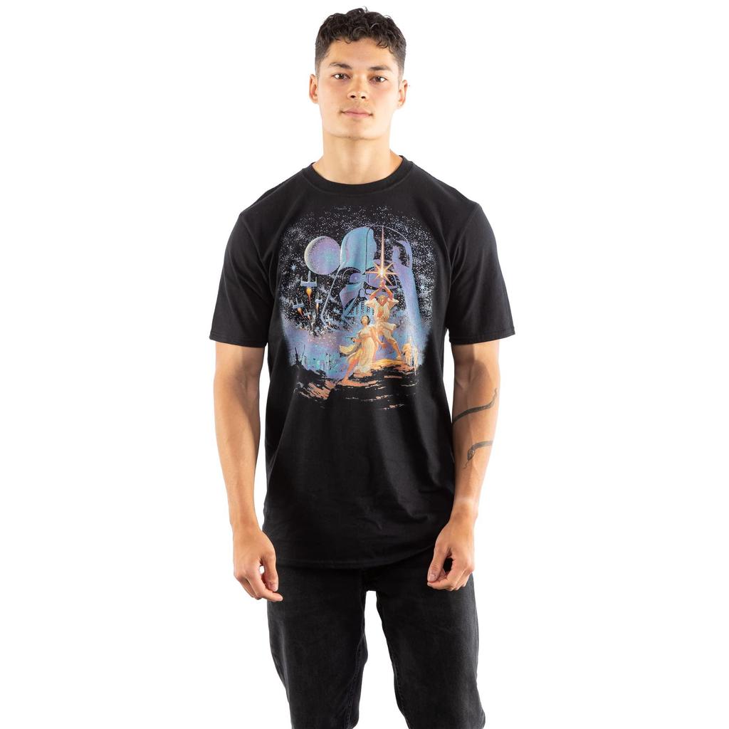 STAR WARS Mens Retro Poster T-Shirt