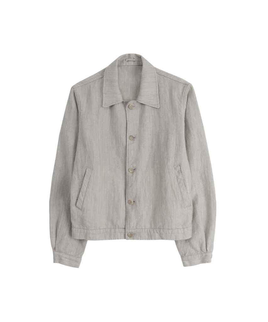 Brownyard Boiled Wool Twill Jacket, Stone