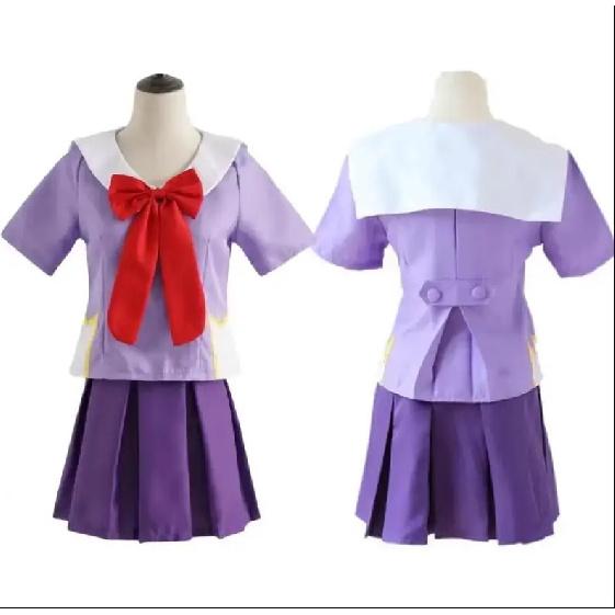 Gasai Yuno Косплей Аниме Дневник будущего Gasai Yuno Mirai Nikki Косплей Костюм Школьная форма Бант Короткая юбка Парик Костюмы на Хэллоуин