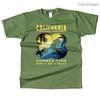 Unisexs Cotton California Summer Time Graphic High Quality T Shirt Street Casual Style Tee for Unisex and Women