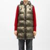 Women's Shiny Khaki Mid-length Down Jacket Liliana
