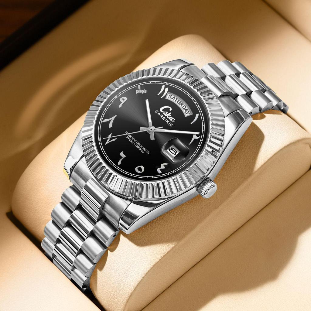 Швейцарский бренд Ультратонкие Мужские Стальные Бизнес-Часы - Высококлассный Водонепроницаемый Дизайн