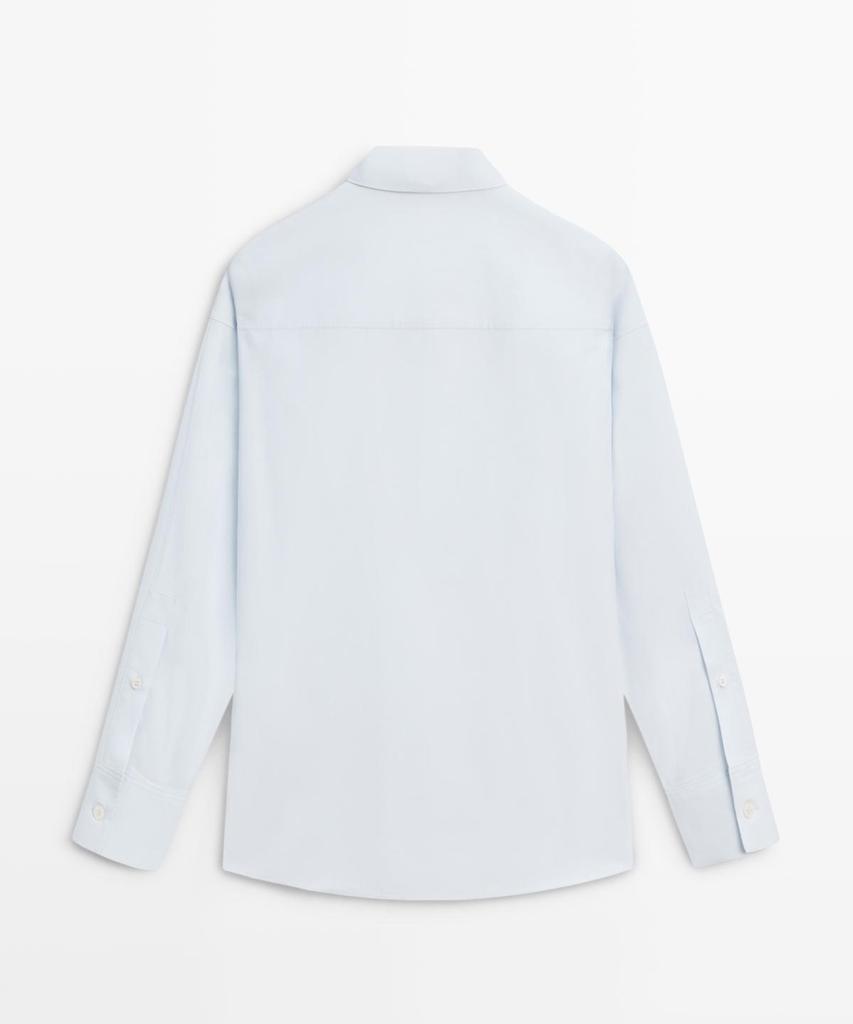 Хлопковая рубашка poplin от Masimodutti