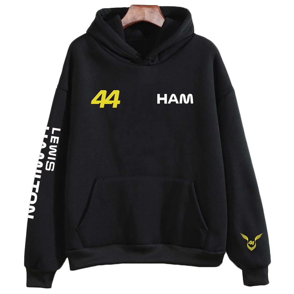 Худи Hamilton 44 Худи Lewis Hamilton Racing Унисекс Модная одежда С длинным рукавом Уличная мода Спортивный костюм Худи