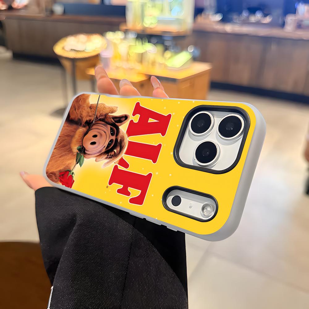 Чехол для телефона TV S-Series A-Alf Для iPhone 17 Air 16 E 15 14 Plus 13 12 11 Pro Max Желейный 2-в-1 Защитный чехол
