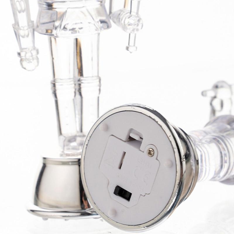 Clear Modern Nutcrackers Soldier Figurine with LED Desk Decors For Christmas Holiday Homes Party Decoration Gifting