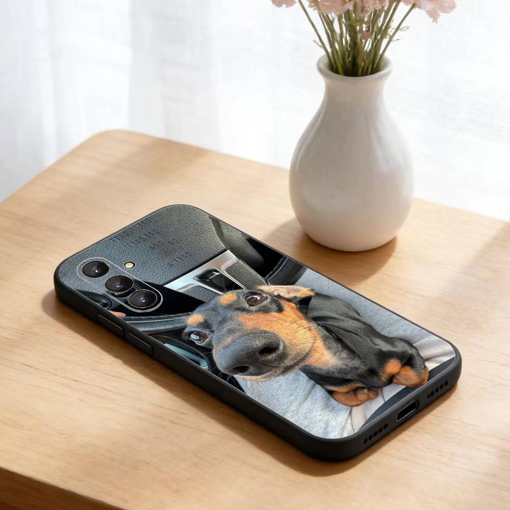 Чехол для телефона таксы Сосисочной собаки Для Samsung Galaxy A73,21,22,32,71,53,52,51,80,5G Мягкий Черный Чехол