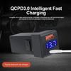 QC3.0 48W USB C PD Port 12V/24V Car Charger Voltmeter Power Socket Adapter For Toyota Mobile Phones Accessories Fast Charging