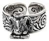 R0772 Silver God of Ganesha Arabesque One Size Fits All [Brand Name 2PIECES] Men's Ring, Learning, Design, Zoey,