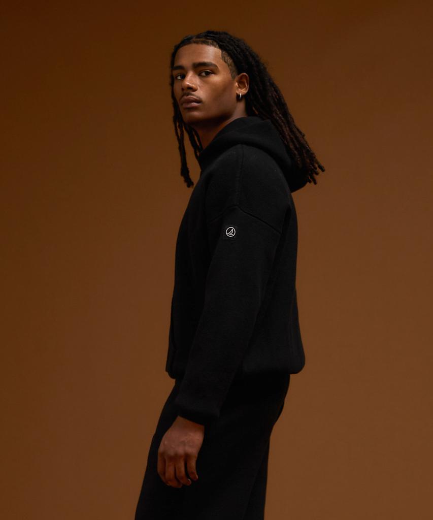 SPERRY Loose Fit Knit Hoodie_Black [Sprn_1001]