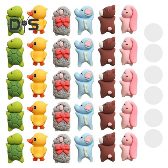 30 шт., украшения для автомобиля из смолы, милые мультяшные клейкие украшения для приборной панели, аксессуары для салона автомобиля