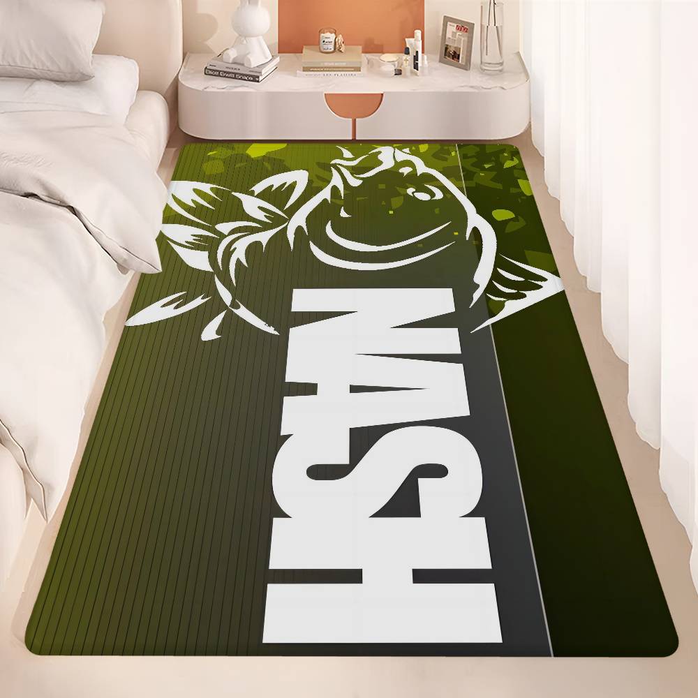 Nash Fishing Logo Floor Mat INS Style Soft Bedroom Floor House Laundry Room Mat Anti-skid Bedside Area Rugs