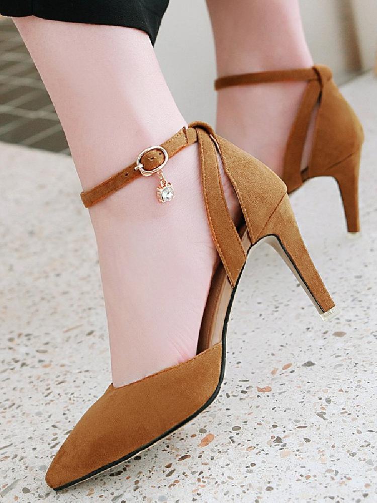 Классические женские туфли-лодочки на высоком каблуке Мода Элегантный ремешок Острый носок Черный Зеленый Розовый На каблуке Офис Вечеринка Свадебные туфли Леди