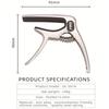 3 in1 Guitar Tuning Clamp Metal Quick Change Clip Guitar Bridge Pin Remover Metal Guitar Capo  Bass