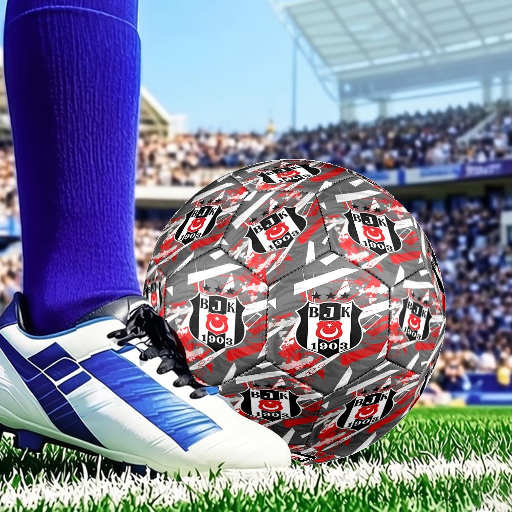 Besiktas Istanbul Football Club Soccer Ball Size 5 Soccer Ball, Machine-stitched, Durable, Suitable for Training and Matches Fan Gift