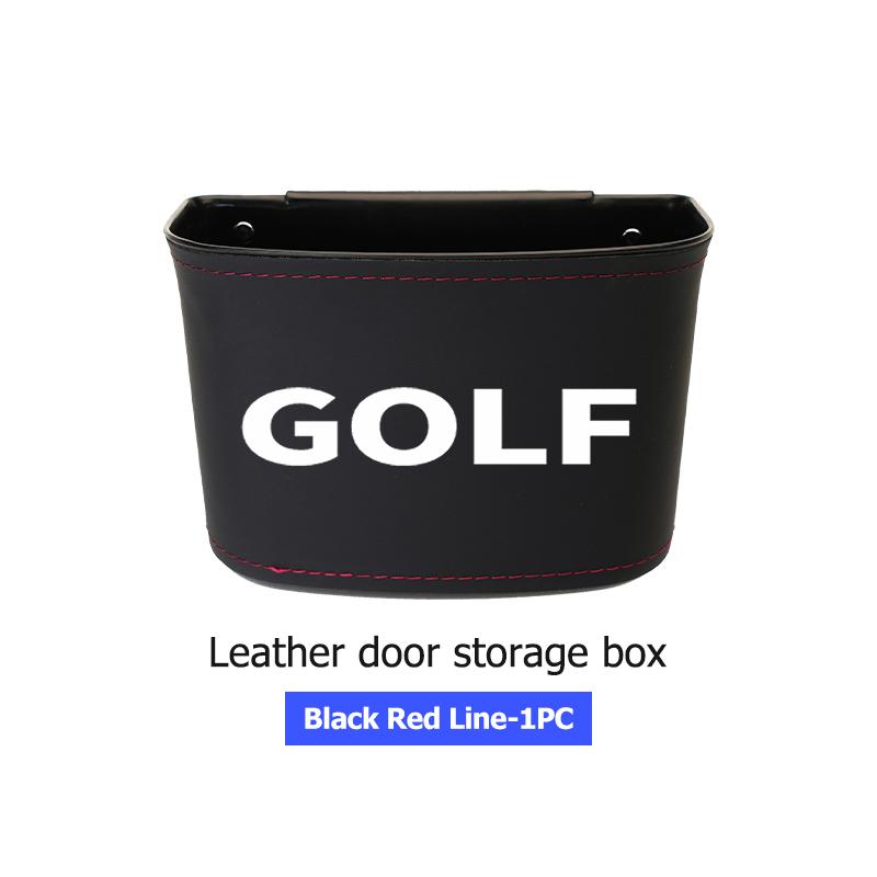 W164Leather Car Door Storage Box Phone Pocket Hanging Organizer For Volkswagen Golf 4 5 6 Tiguan Polo Scirocco Jetta CC