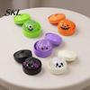Decompression Toy Halloween Dumpling Squeeze with Steamer Box, Pumpkin Ghost Bat Steamed Kids Stress Relief Bun Sensory for Relief, Party Favors
