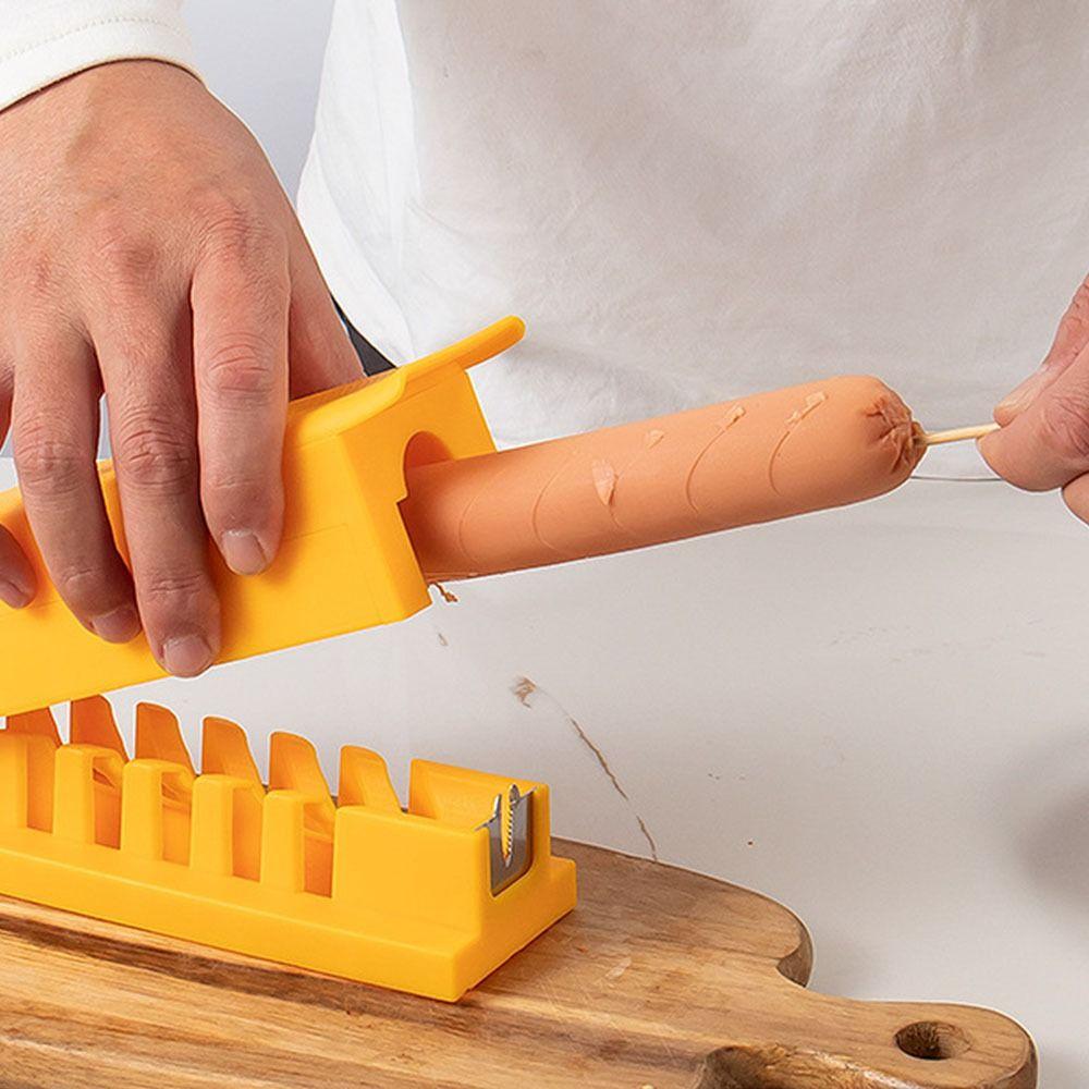 Stainless Steel Sausage Peeler DIY Ham Slicer Multifunctional Hot Dog Cutter Barbecue Tools