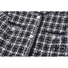 G·TENNA Women's Black and White Plaid Short Jacket