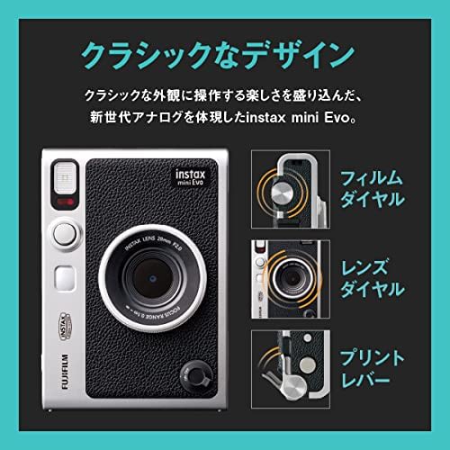 Гибридная камера мгновенной печати FUJIFILM Instax Evo (Мгновенная камера/Принтер для смартфона/Цифровая камера) instax mini Evo INS MINI EVO ЧЕРНЫЙ