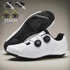 Unisex Cycling Shoes Mountain Road Bike Non-Cleat Clipless With Pedals Set Breathable Stiff Sole
