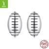 S925 Sterling Silver Basketball Stud Earrings For Men And Women, Personalized Ball Sports Style Baseball Stud Earrings