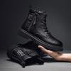 Модные Стильные Повседневные Кожаные Мужские Ковбойские Сапоги из Натуральной Кожи Ботильоны Классические Мужские Мотоциклетные Боты Зимние Плюшевые Снежные Ботинки Кроссовки