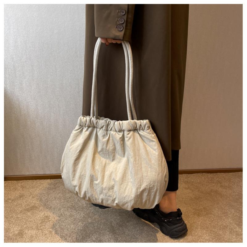 Женская повседневная пушистая сумка, большая вместительная сумка на одно плечо, хлопковая сумка, ультралегкая сумка на плечо