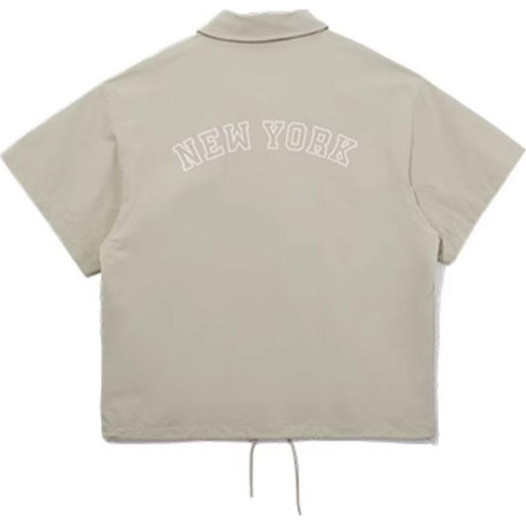 New Era SS25 Серия 'Стадионный пир' MLB Нью-Йорк Янкиз Свободный крой Однобортная куртка с длинным рукавом Унисекс куртки Серо-зеленый 14529415