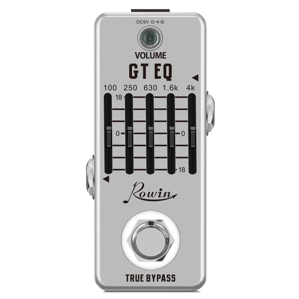 Rowin Guitar Equalizer Pedal 5 Band Parametric EQ Guitar Effect Pedal Frequency Compensator Mini Size ±18dB LEF-317A